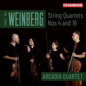 Arcadia Quartet – Weinberg String Quartets Nos 4 and 16