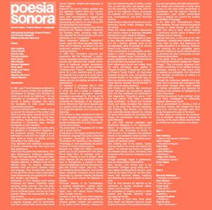 Various – Poesia Sonora