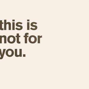 Bourne, Matthew – This is Not For You